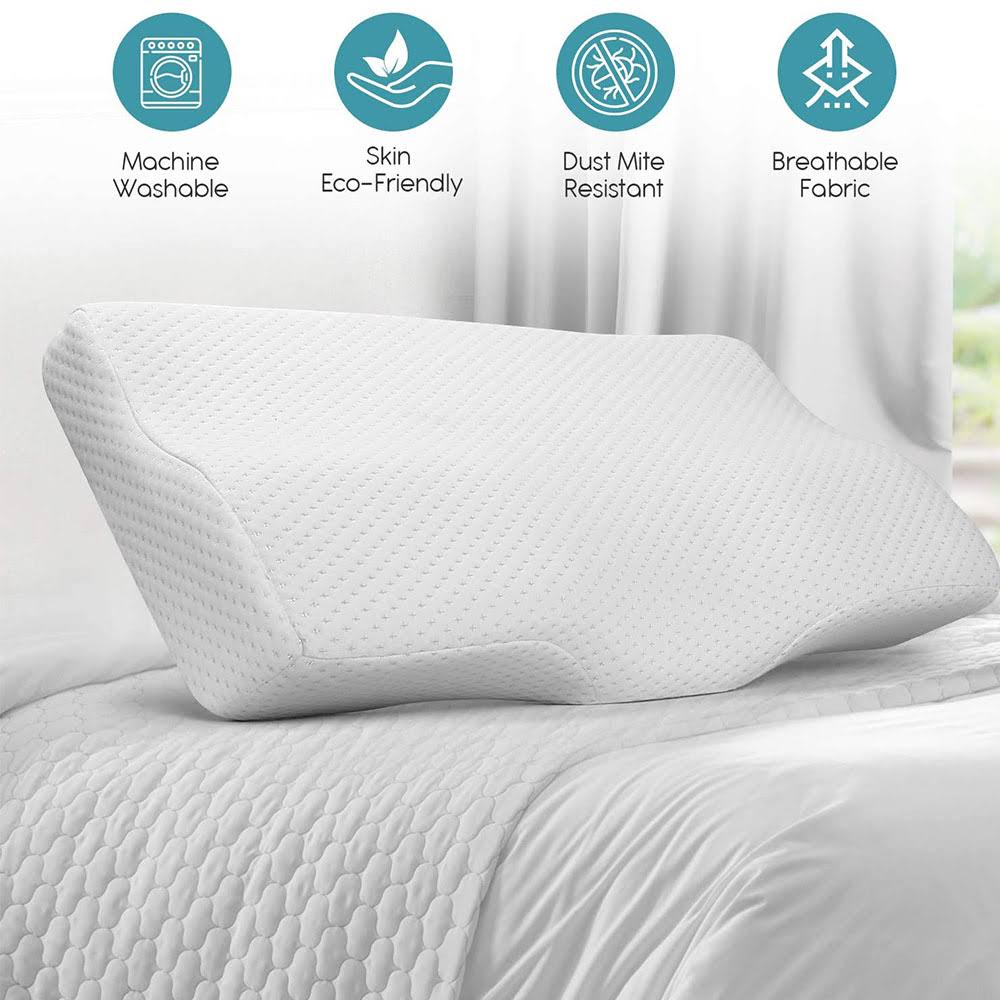 Orthopedic Memory Foam Neck Pillow — Cervical Support for Pain-Free Sleep
