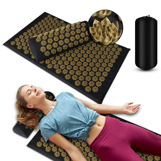 Acupressure Mat & Pillow Set — Back Pain Relief & Stress Reduction