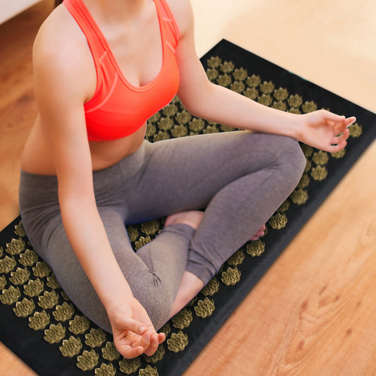 Acupressure Mat & Pillow Set — Back Pain Relief & Stress Reduction
